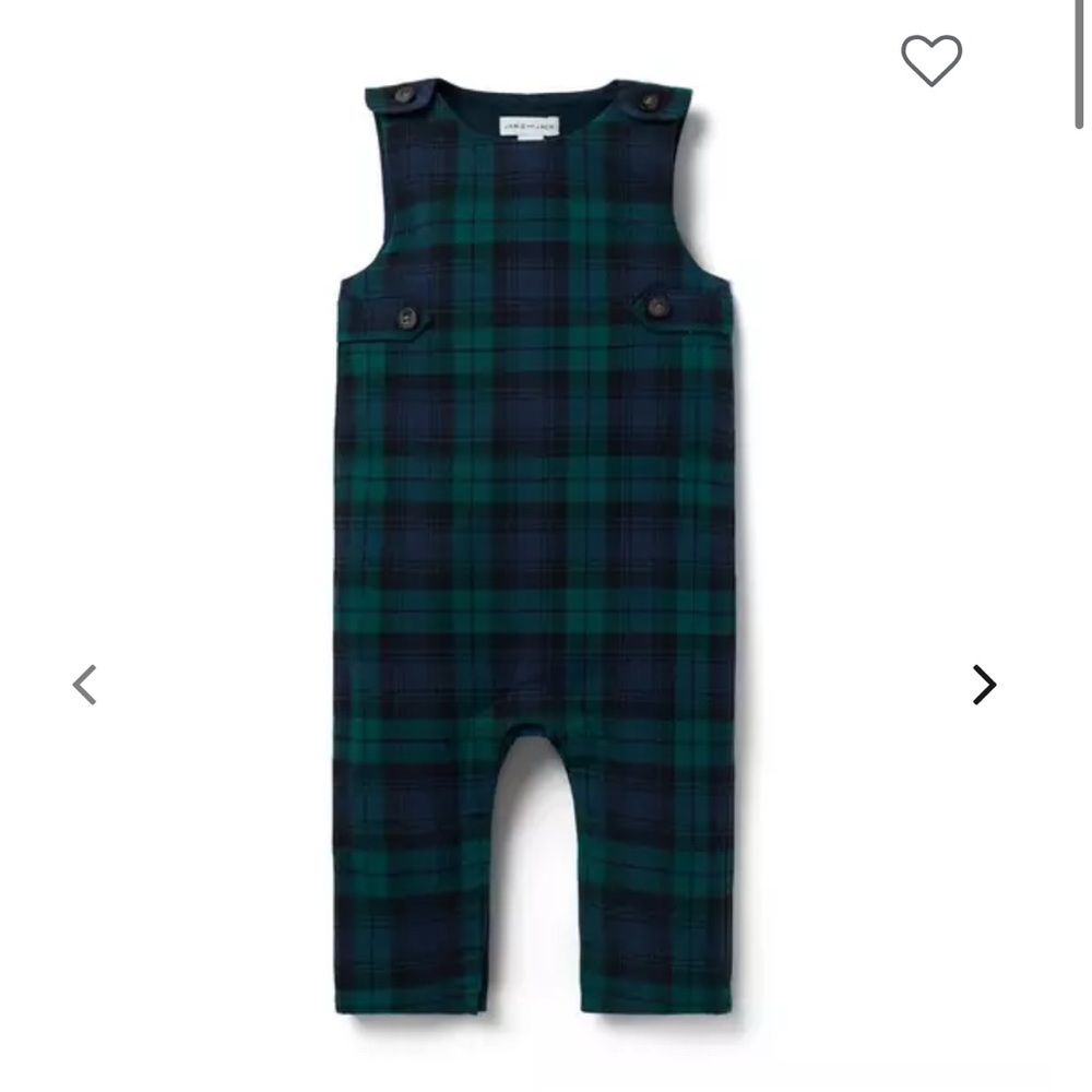 Janie and Jack overall Tartan onsies 18-24 months